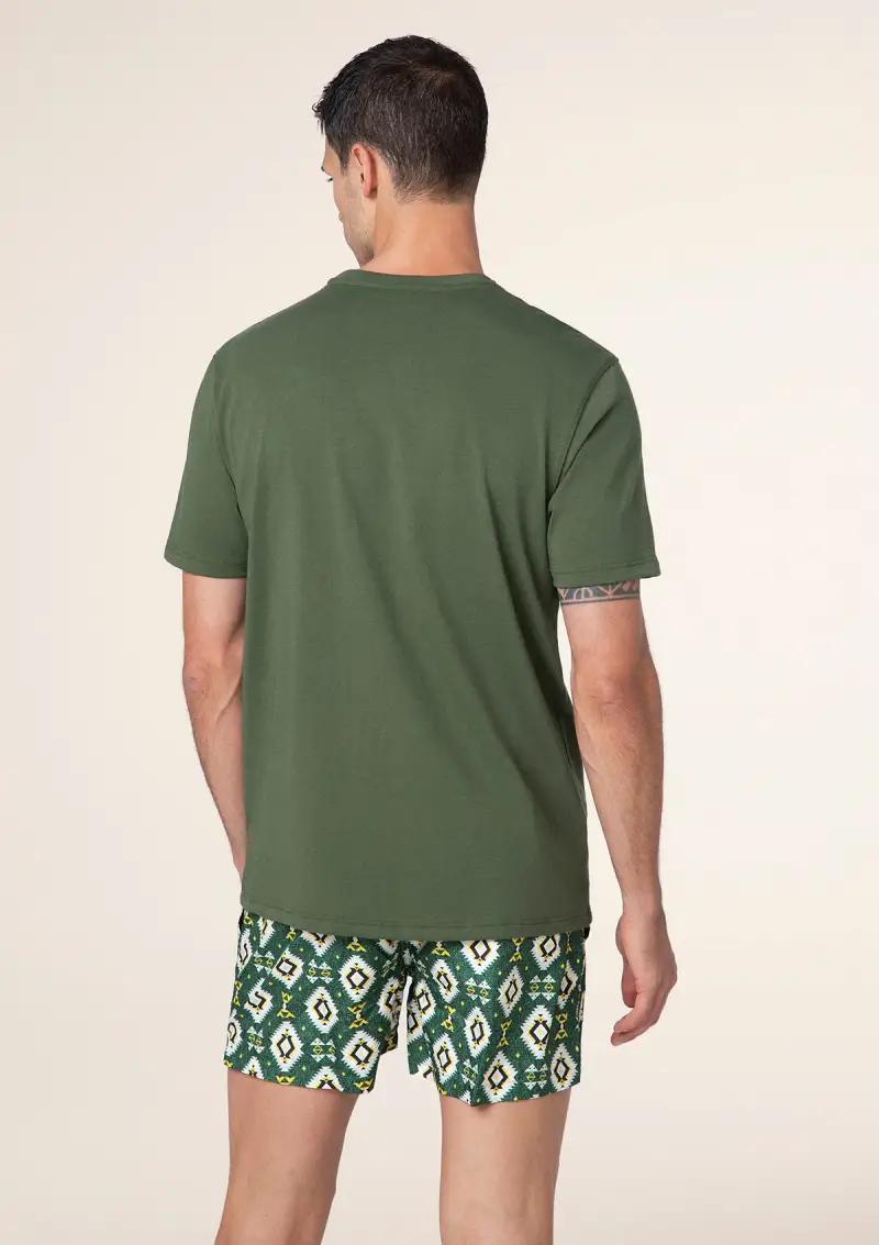 T-Shirt Uomo F**K Verde Militare M01TS72-MG miniatura 2