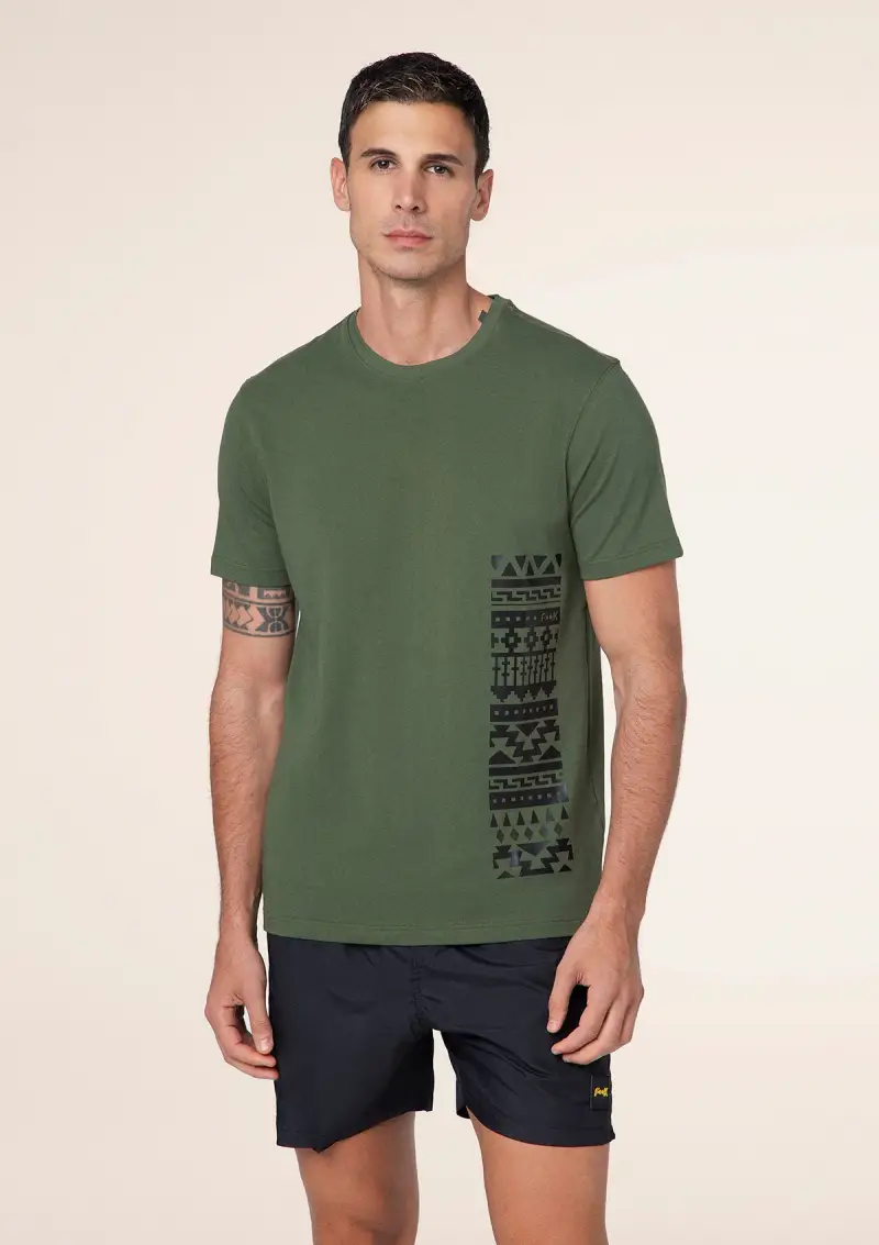 T-Shirt Uomo F**K Verde Militare M01TS95-MG