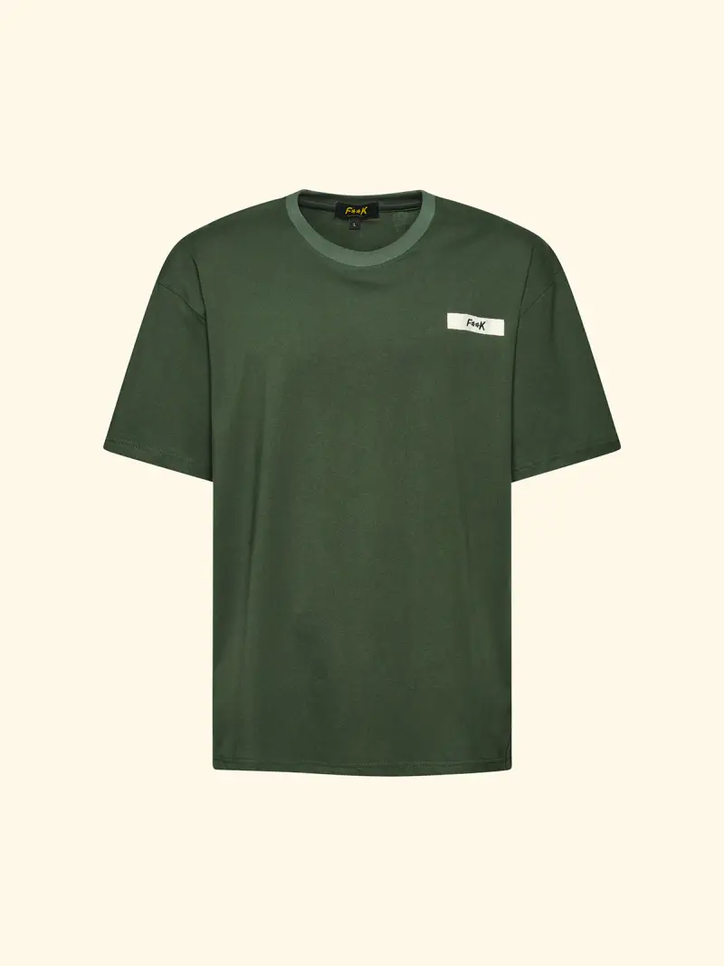 T-Shirt Uomo F**K Verde SM6002-VS miniatura 3