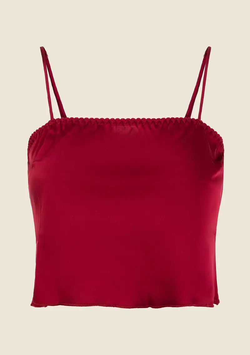 Top-Canotta Donna F**K Bordeaux 1370-BD miniatura 3