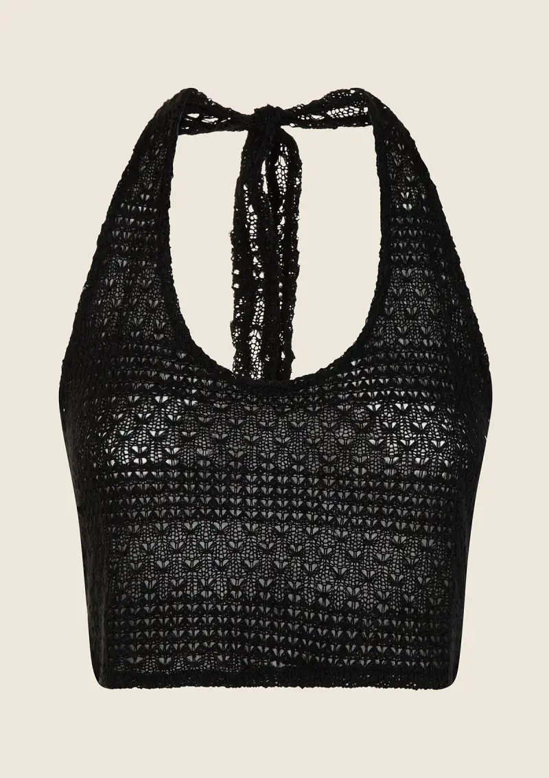 Top Donna F**K Nero 0717-BK miniatura 3