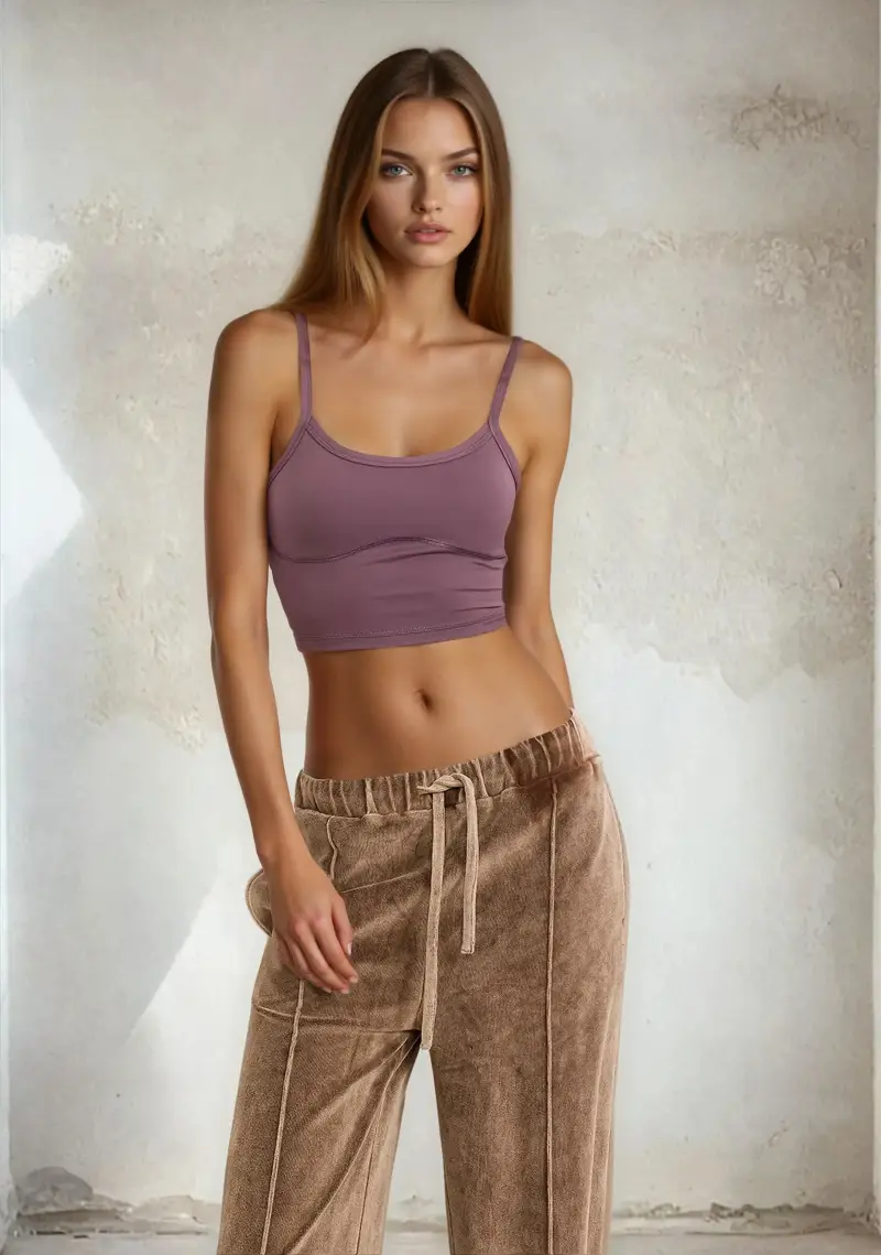 Top Sportivo Donna F**K Light Brown W0500-LB