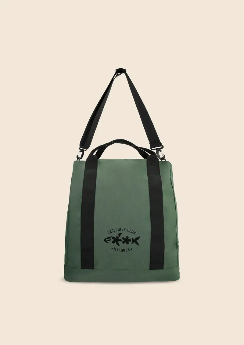 Tote Bag Unisex F**K Verde Militare U01AU88-MG