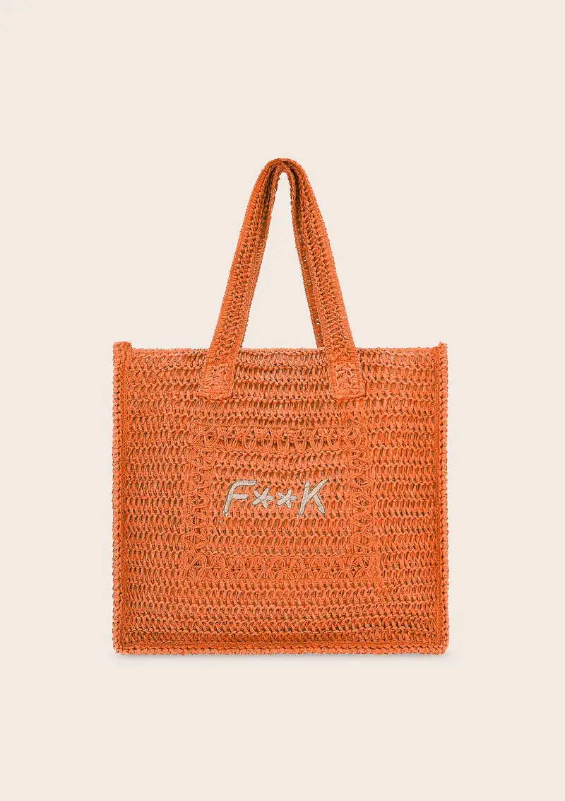 Tote Summer Bag Donna F**K Arancione A055-OR