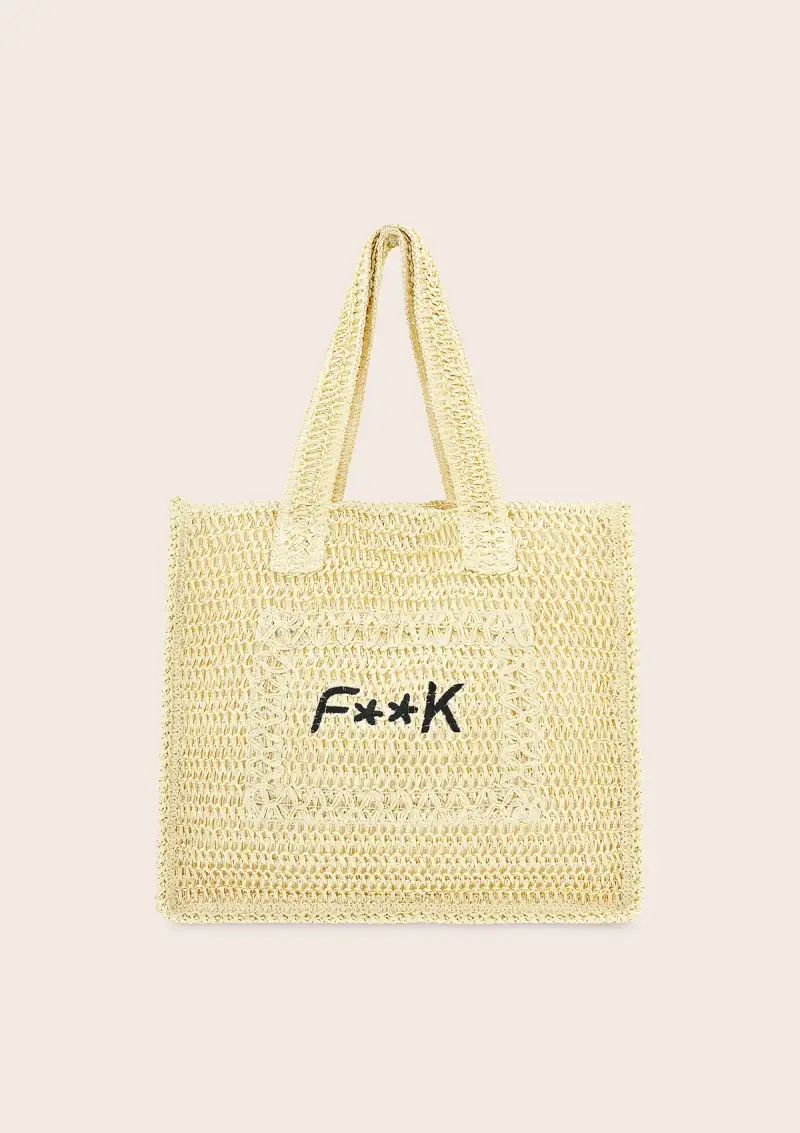 Tote Summer Bag Donna F**K Beige A055-BG