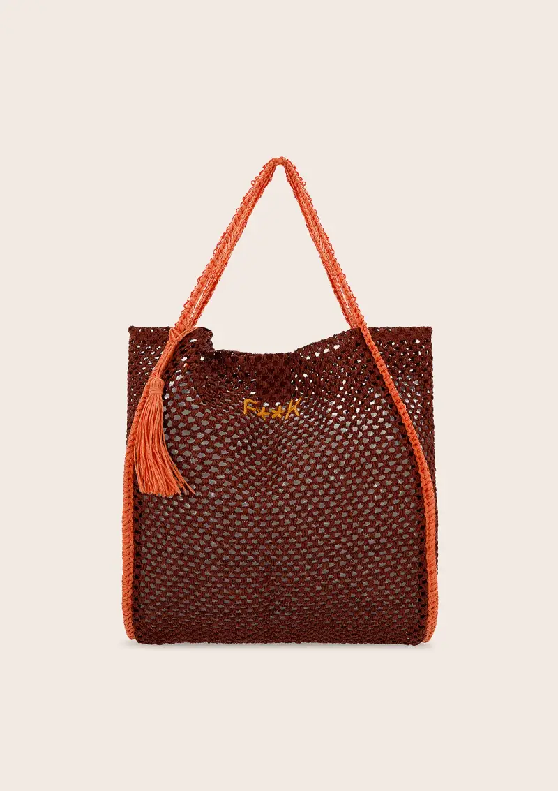 Tote Summer Bag Donna F**K Bordeaux A056-BD