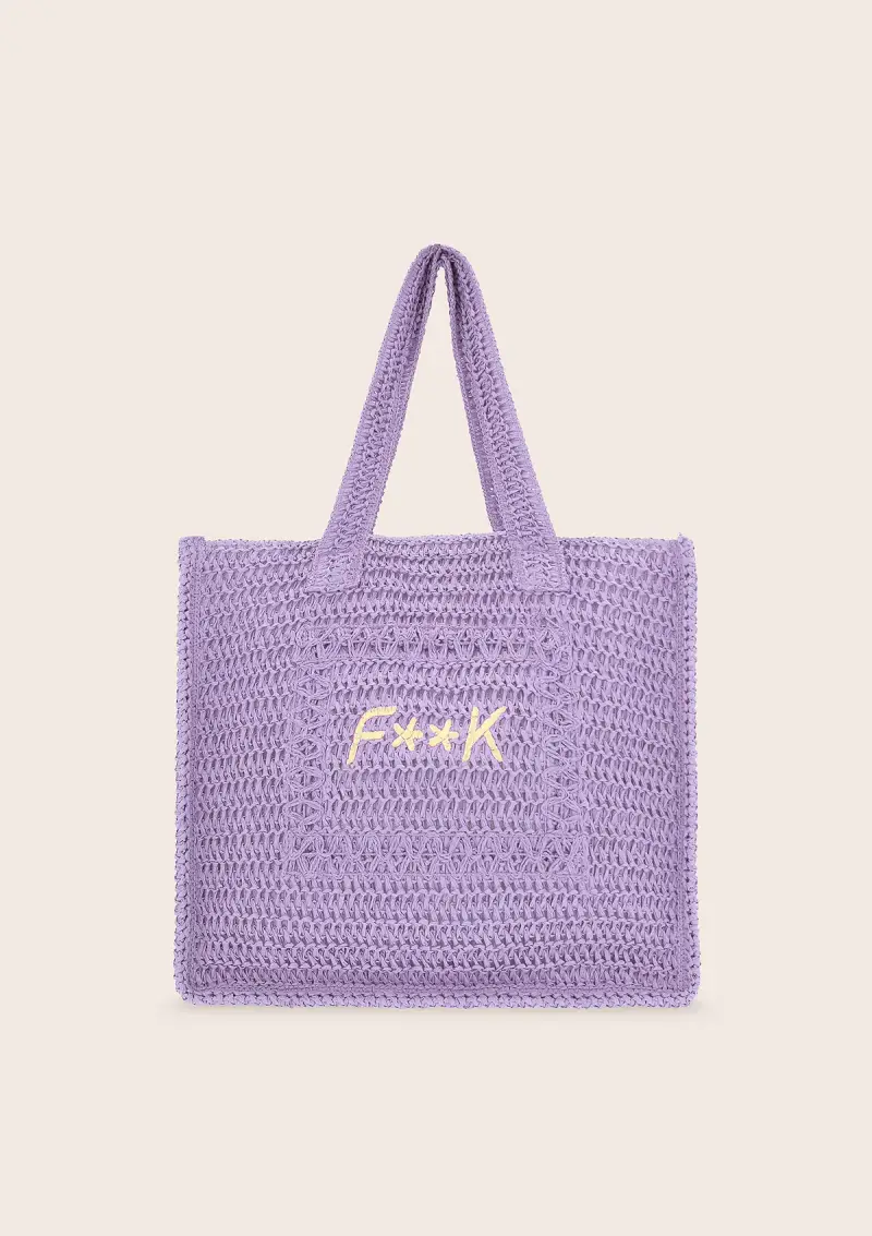 Tote Summer Bag Donna F**K Lilla A055-LC