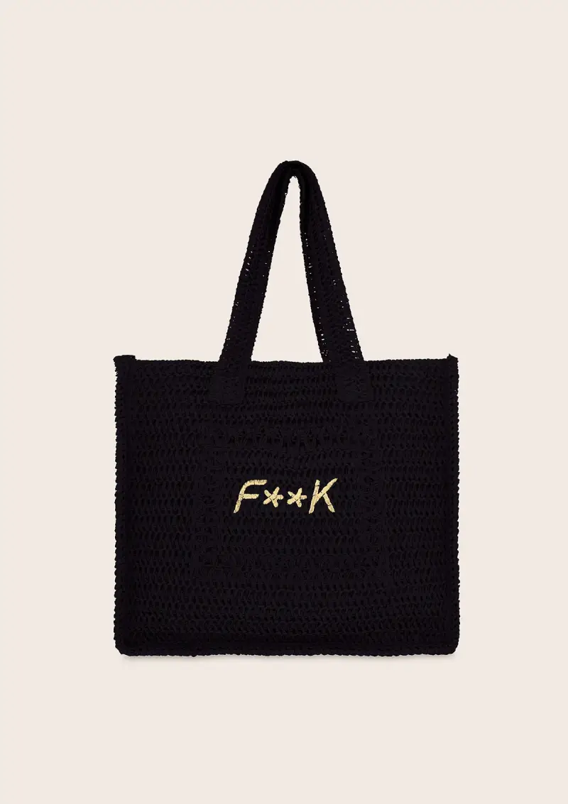 Tote Summer Bag Donna F**K Nera A055-BK