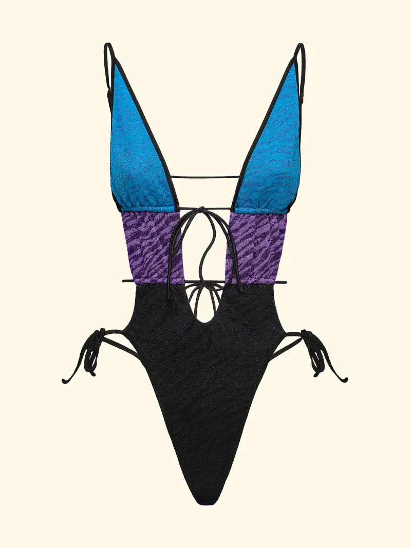 Trikini Donna F**K Nero SW0162BK miniatura 3