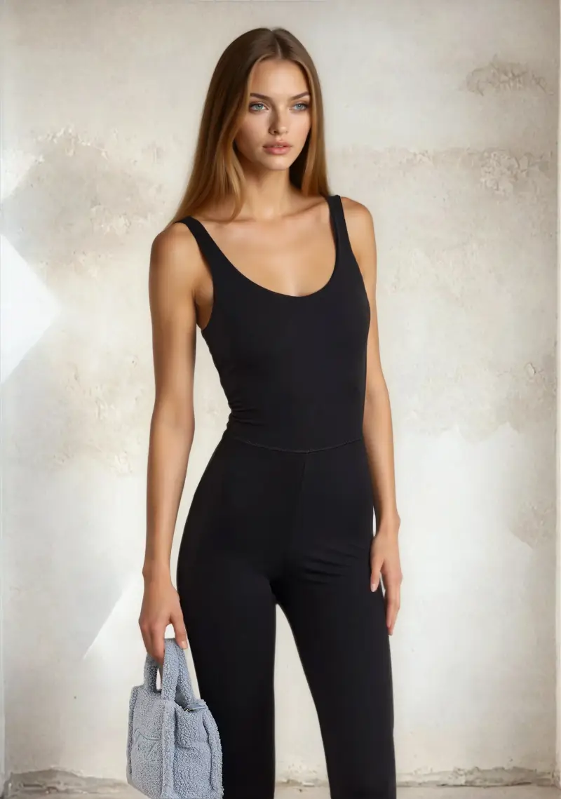 Tuta lunga Donna F**K Nera W0510-BK