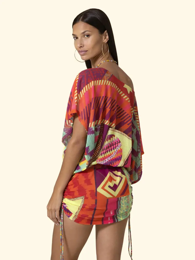 Vestito Corto Donna F**K Fantasia SW0293-X13 miniatura 2