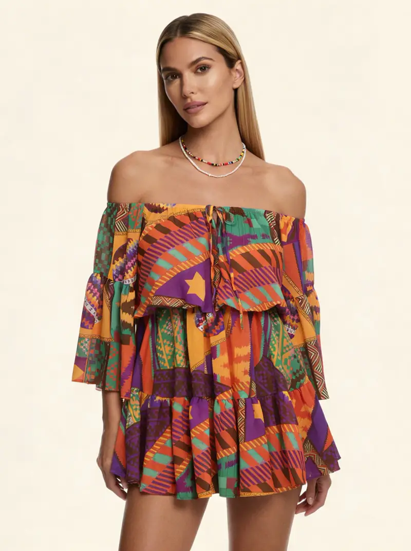 Vestito Corto Donna F**K Fantasia SW3102-X11 miniatura 2