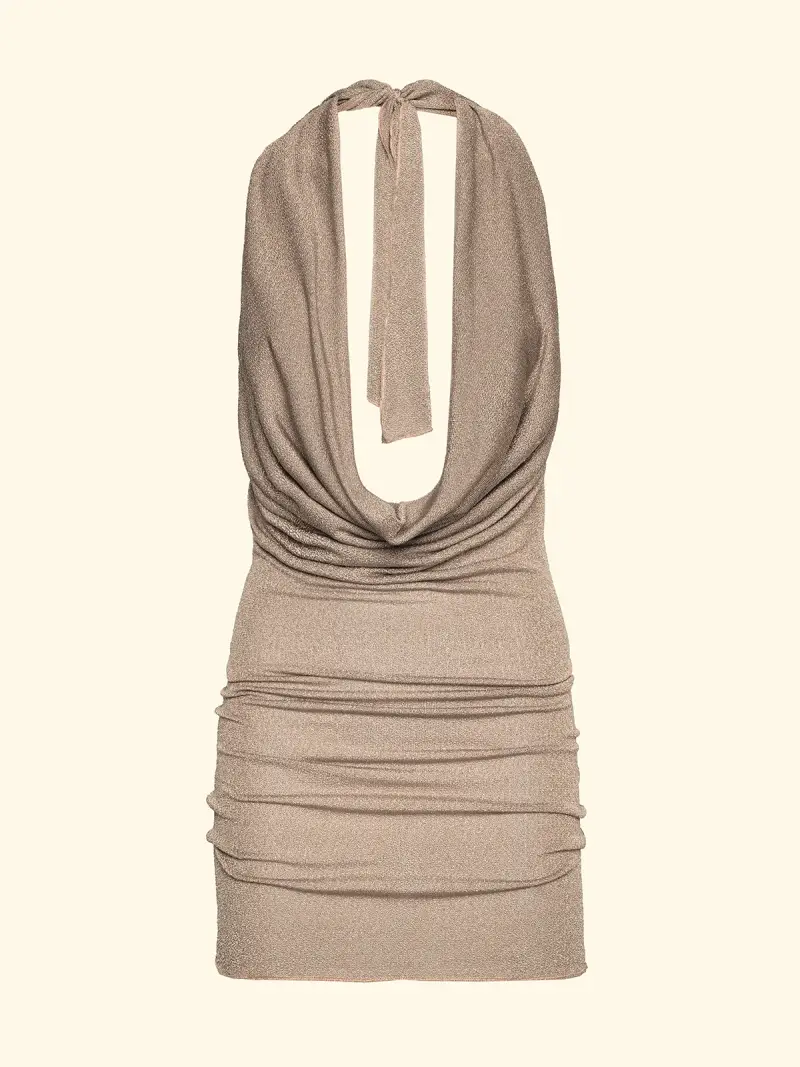 Vestito Corto Donna F**K Gold SW1149-GD miniatura 3