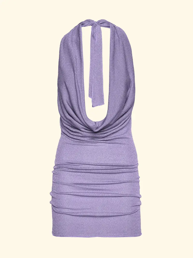 Vestito Corto Donna F**K Lilla SW1149-LC miniatura 4