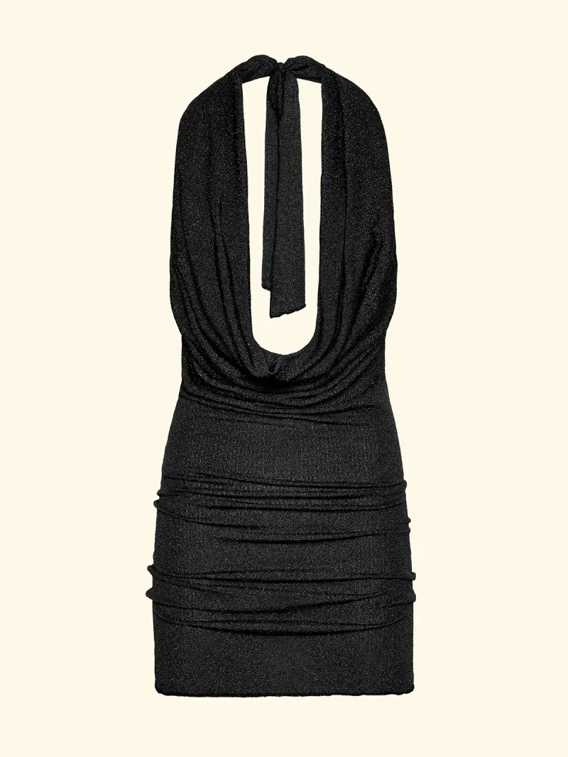 Vestito Corto Donna F**K Nero SW1149-BK miniatura 4