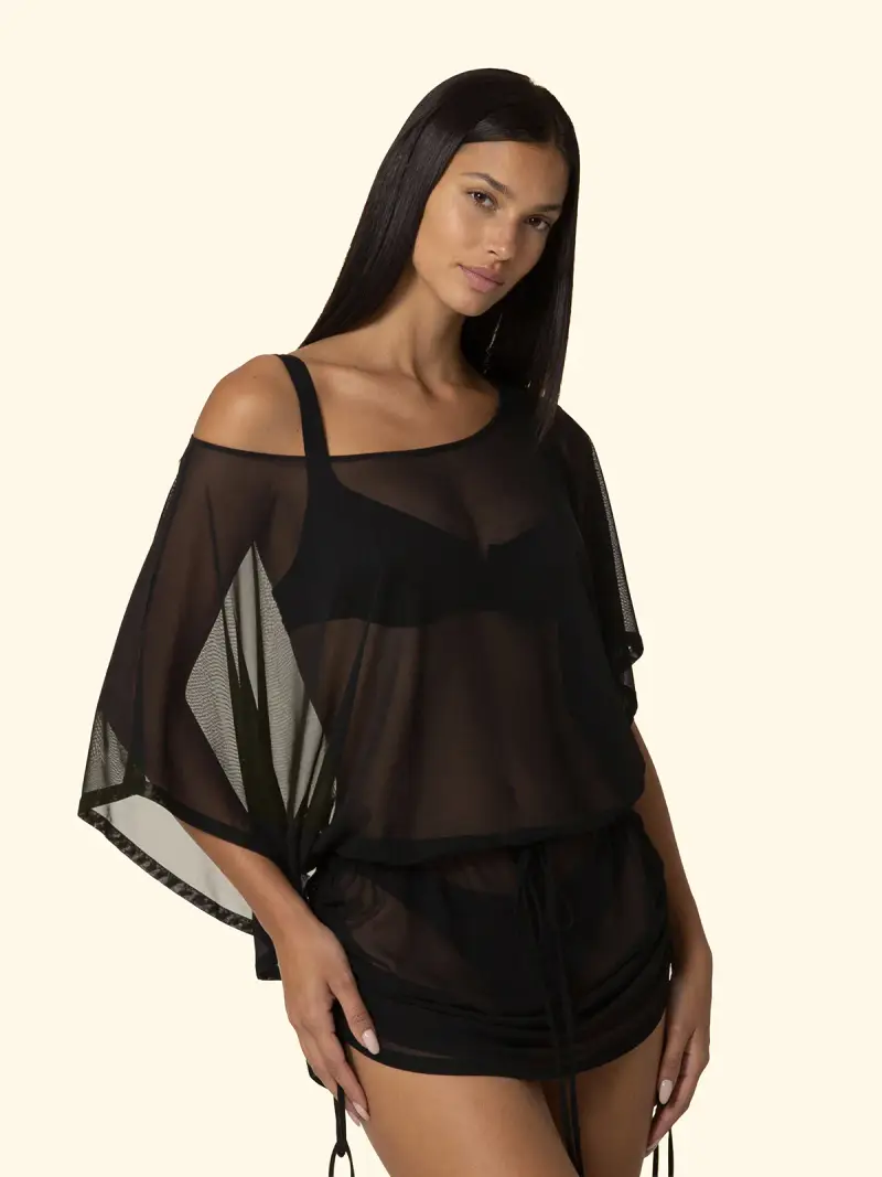 Vestito Corto Donna F**K Nero SW1842-BK miniatura 2