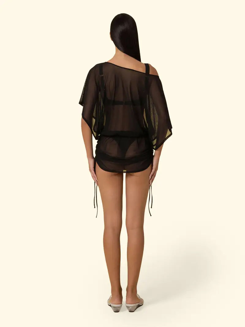 Vestito Corto Donna F**K Nero SW1842-BK miniatura 3