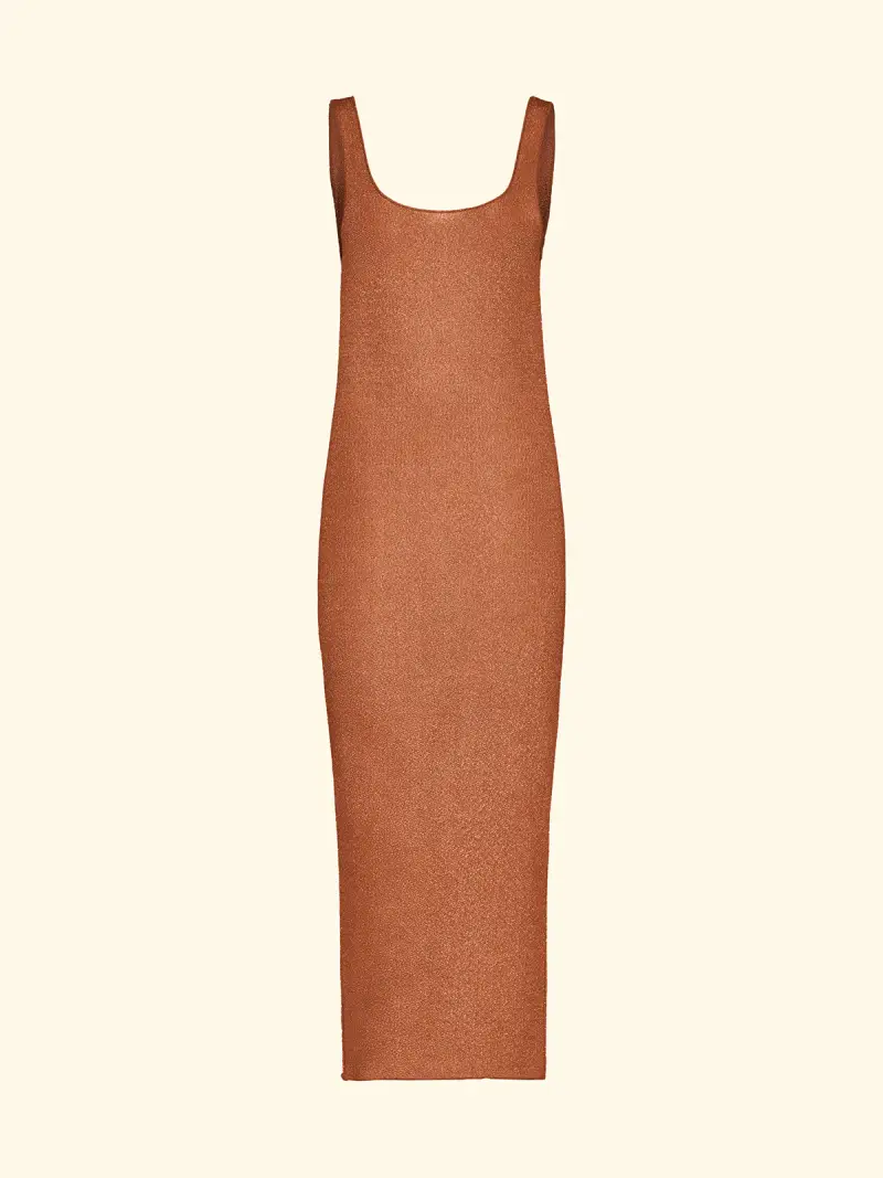 Vestito Lungo Donna F**K Arancione SW1150-OR miniatura 3