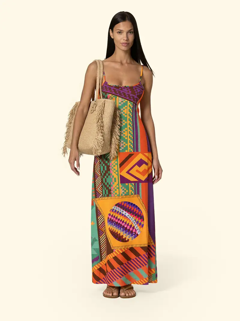 Vestito Lungo Donna F**K Fantasia SW3302-X11 miniatura 2