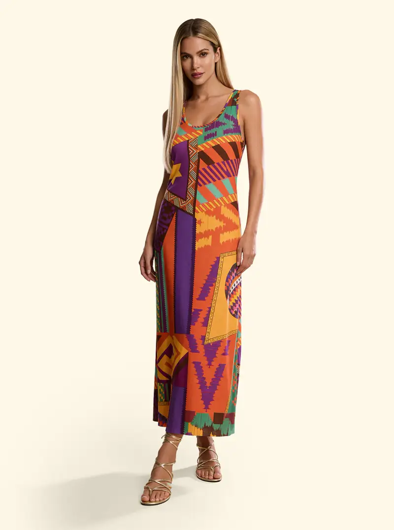 Vestito Lungo Donna F**K Fantasia SW3352-X11