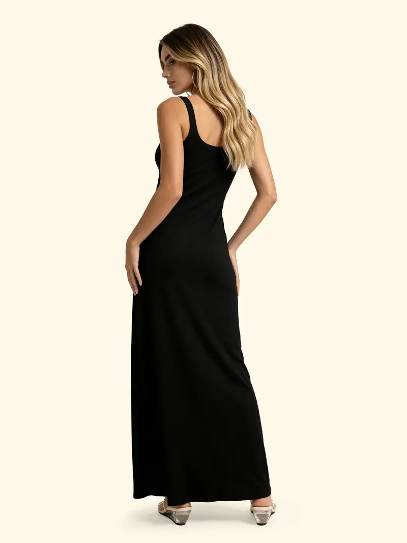 Vestito Lungo Donna F**K Nero SW0538-BK miniatura 2