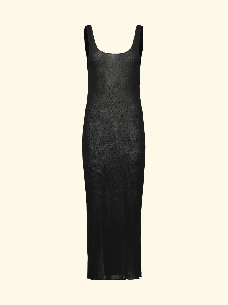 Vestito Lungo Donna F**K Nero SW1150-BK miniatura 3