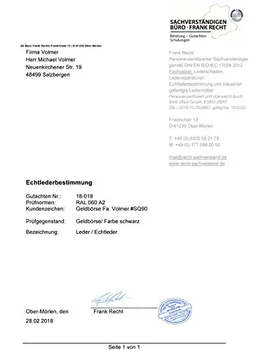 Fa.Volmer ® Portafoglio in pelle da uomo - doppia cucitura extra robusta - 9 tasche per carte di credito - formato miniatura 3