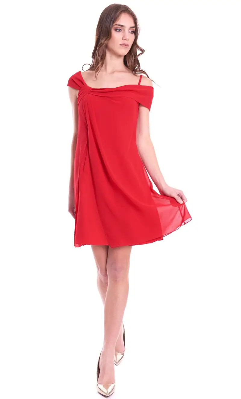 Abito corto fabiana ferri, colore rosso