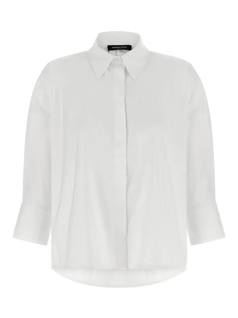 Camicia con filo diamantato Bianco