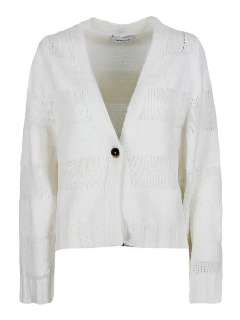 Fabiana Filippi Cardigan Bianco 3259495