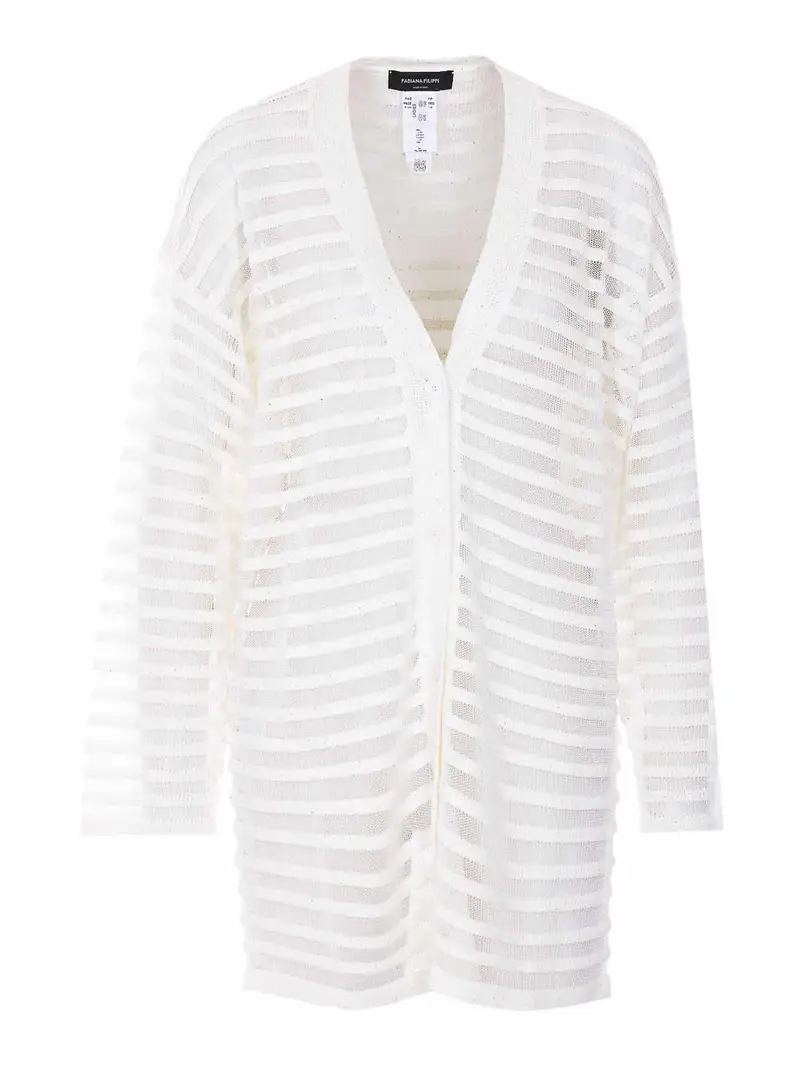 Fabiana Filippi Cardigan Bianco 4183744