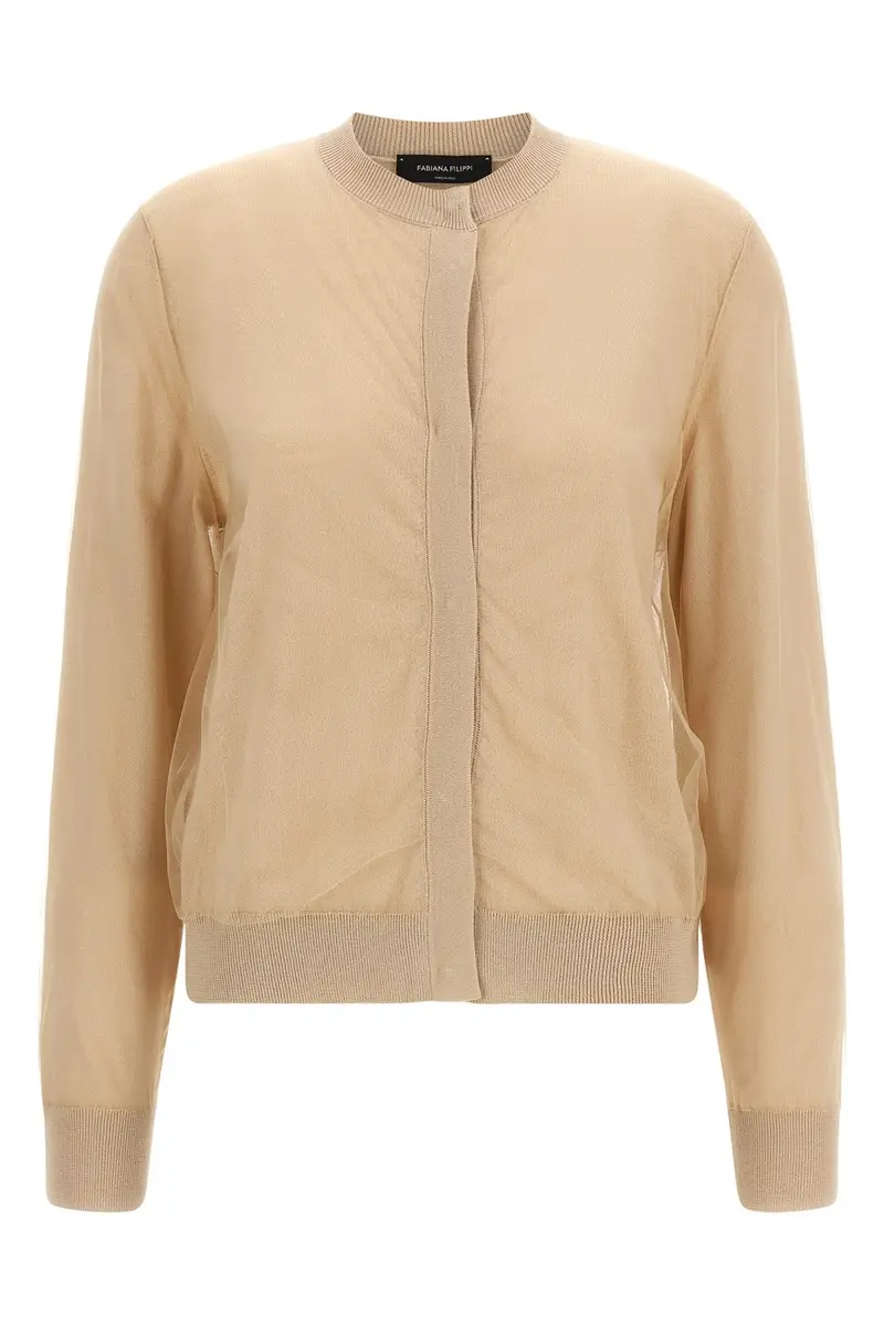 Cardigan Tulle Marrone