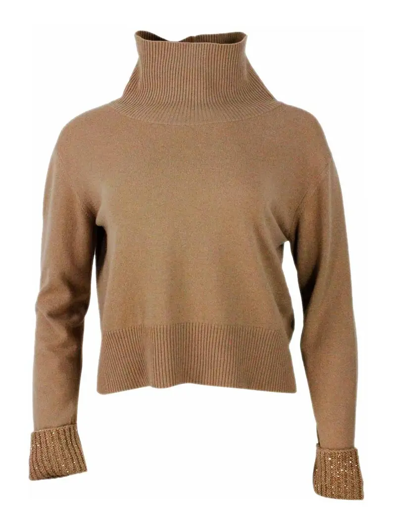 Girocollo in cashmere Marrone