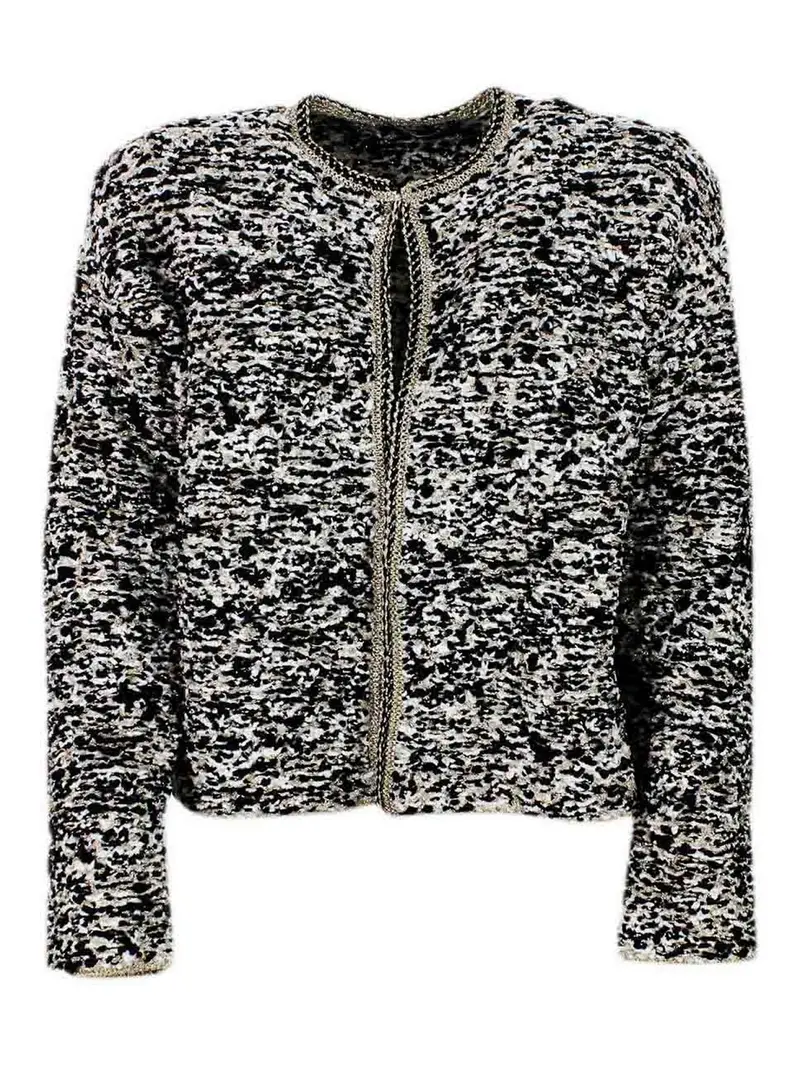 Girocollo in misto lana Nero