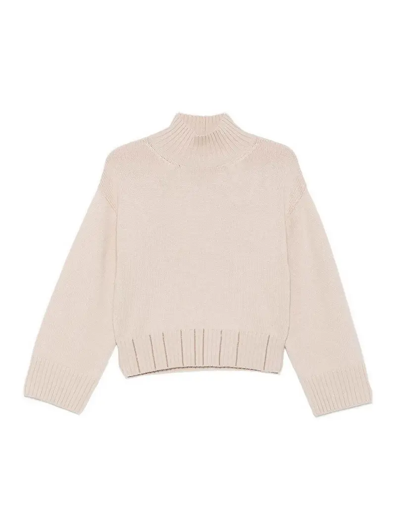 Maglia Dolcevita in Lana Rosa Chiaro