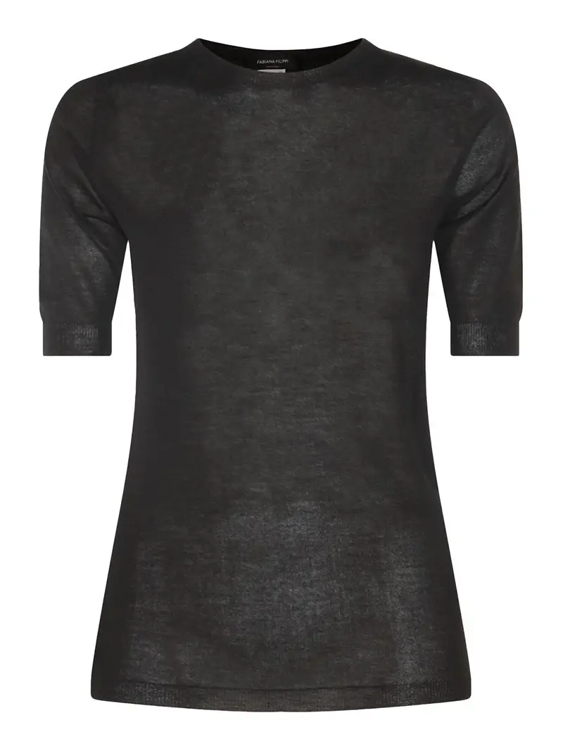 Maglieria in lana nera Nero