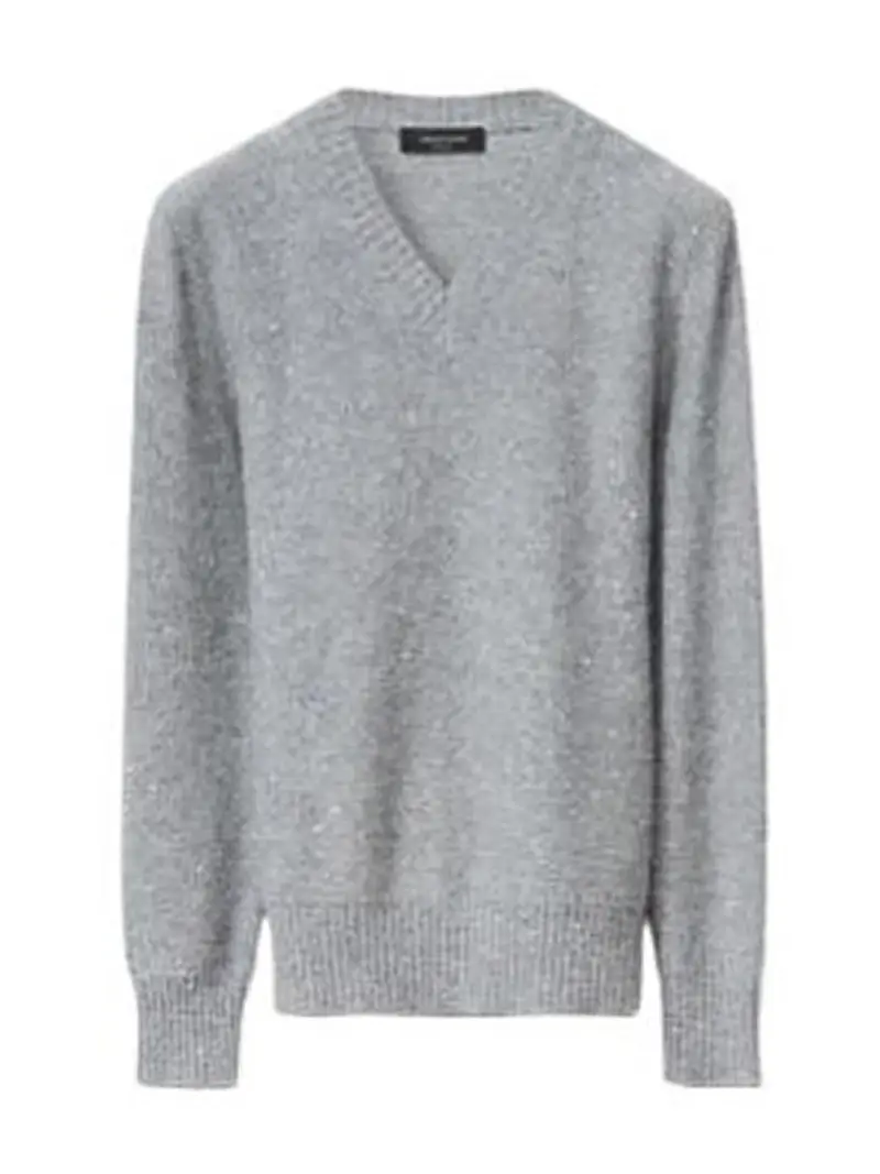 Maglione con paillettes Grigio