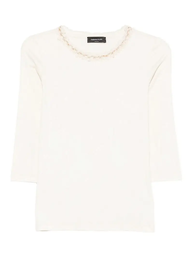 Maglione di cotone Bianco