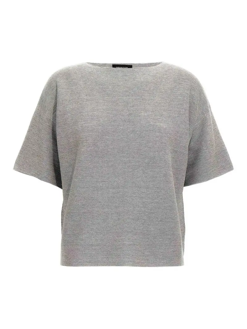 Maglione di cotone lucido Grigio