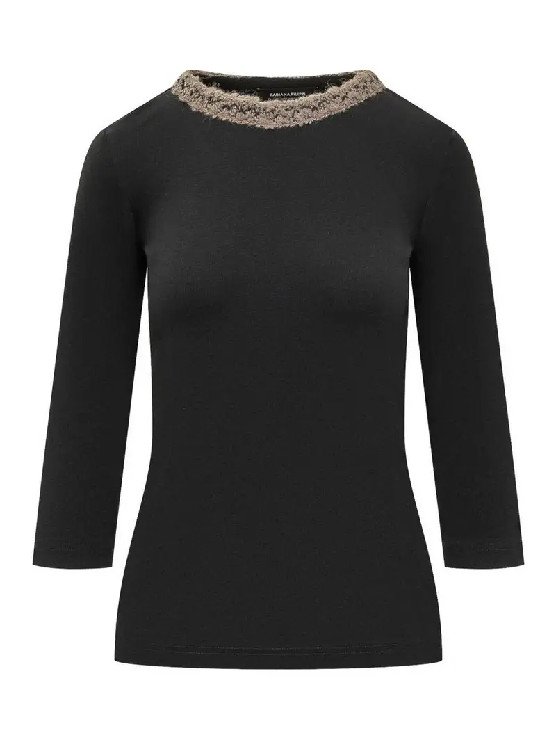 Maglione di cotone Nero