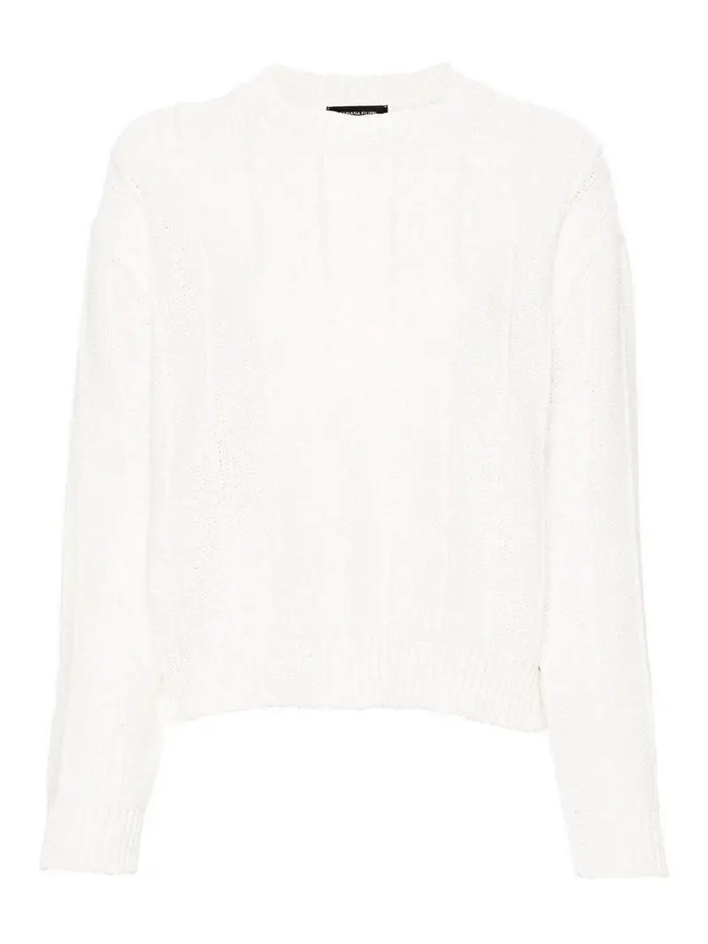 Maglione Girocollo Bianco