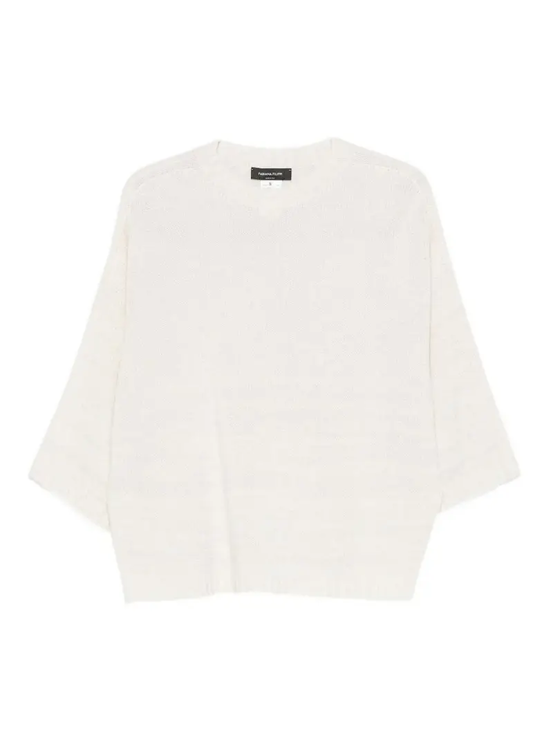 Maglione in Misto Lana Beige