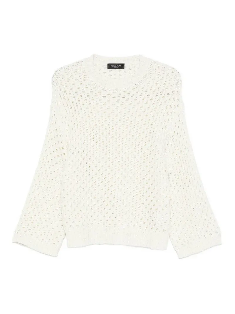 Maglione in Misto Lana Beige