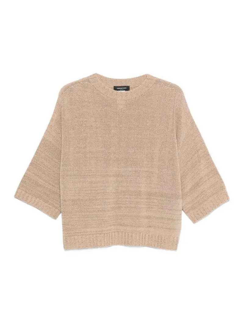 Maglione in Misto Lana Beige