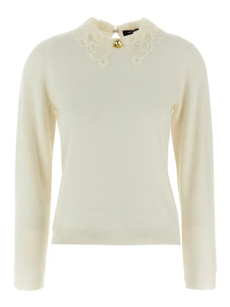 Maglione in pizzo Bianco