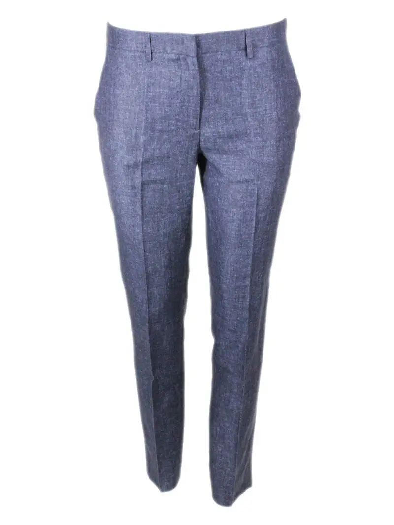 Pantalone chino blu melange