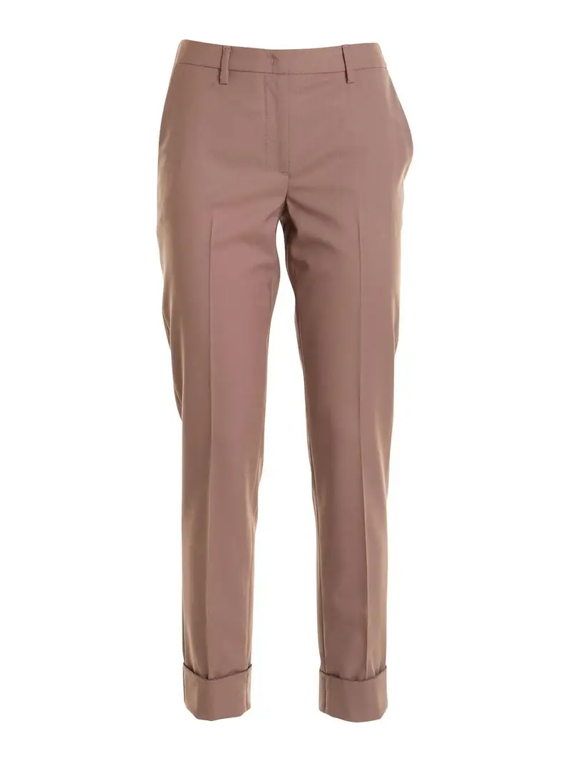 Pantaloni in lana Beige