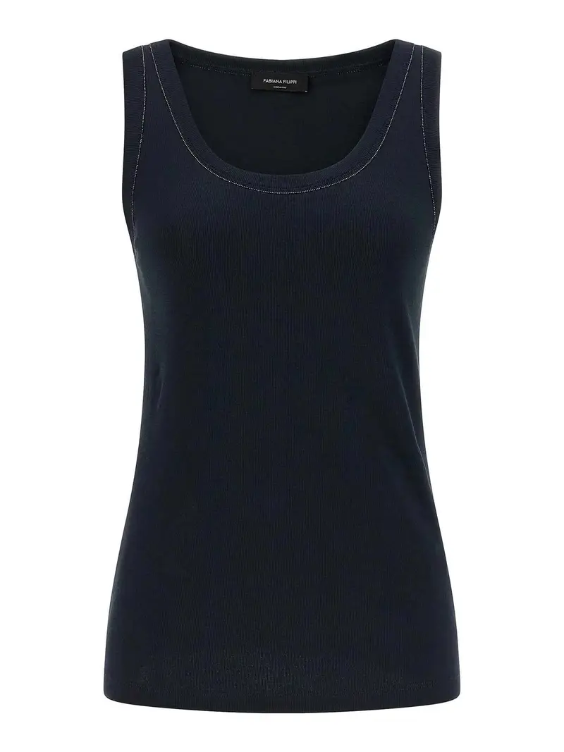 Parte Top in cotone Blu