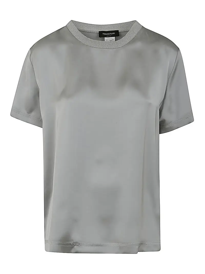 T-shirt in viscosa Grigio