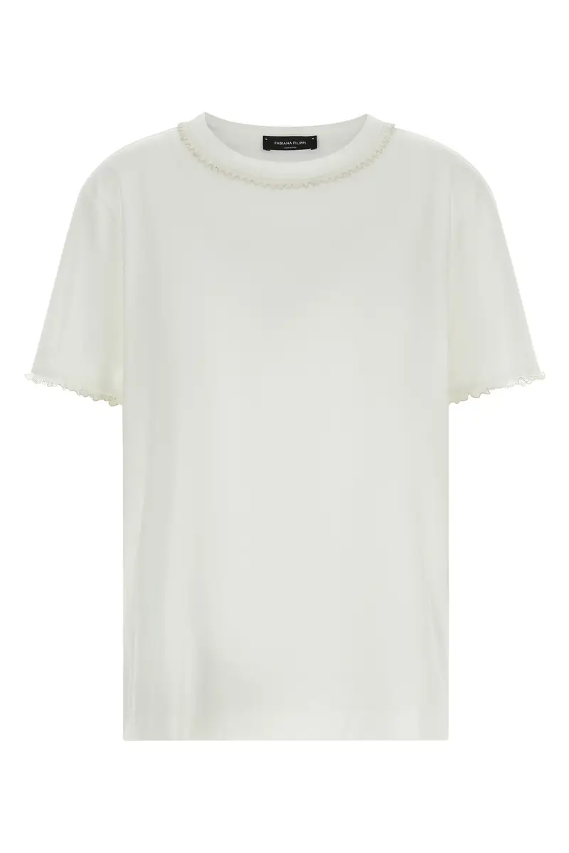 T-Shirt Ricamo Bianco